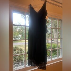 Evan Picone Black Asymmetrical Dress